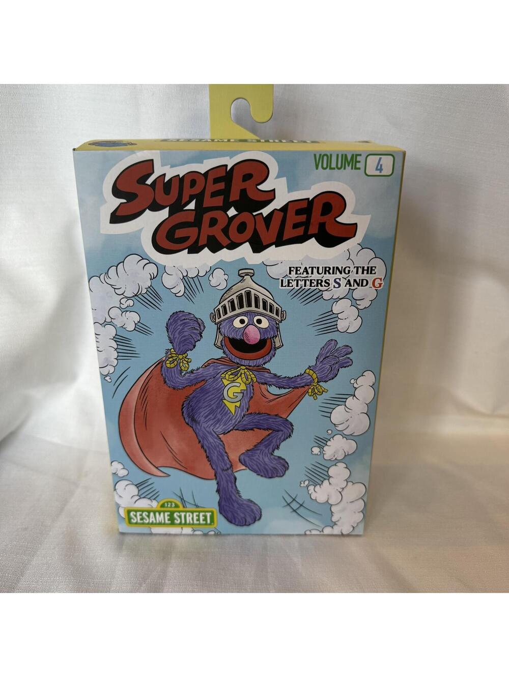 Super Grover Volume 4 Letters S & G NECA Sesame Street Figure New in Sealed Box